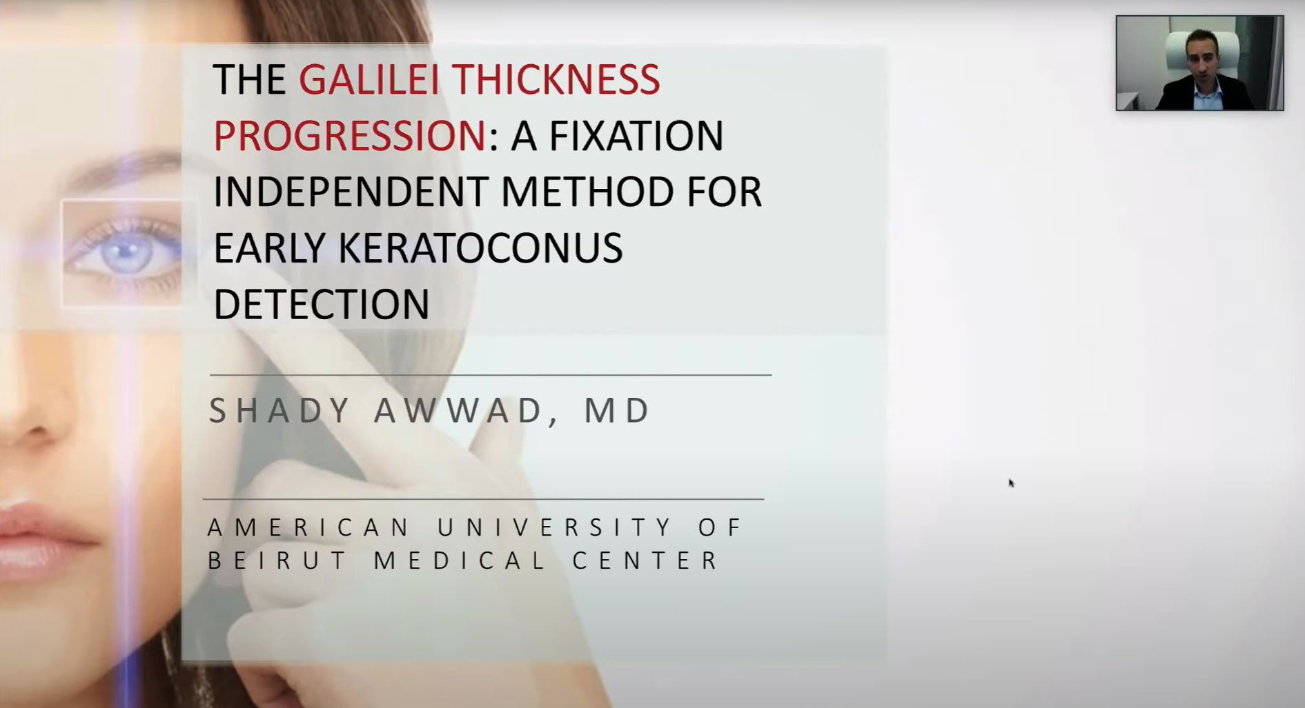 The GALILEI Corneal Thickness Progression Report, Prof. Shady Awwad, Lebanon.