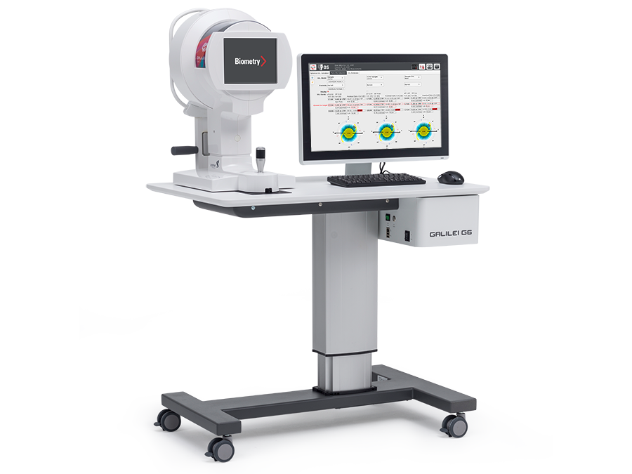 The GALILEI G6 ColorZ - The All-in-one diagnostic device integrating Optical Biometry with Dual Scheimpflug Tomography and Placido Topography.